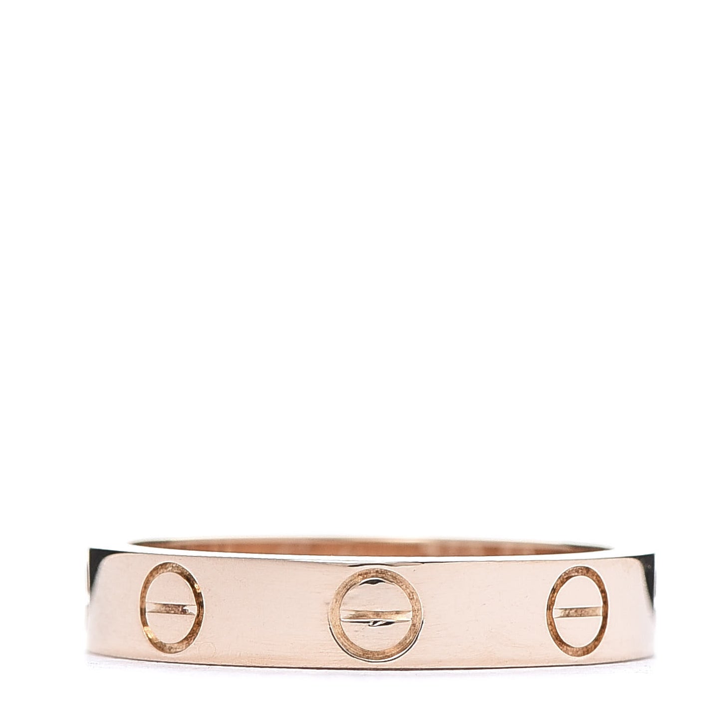18K Pink Gold 3.5mm LOVE Wedding Band Ring 50 5.25