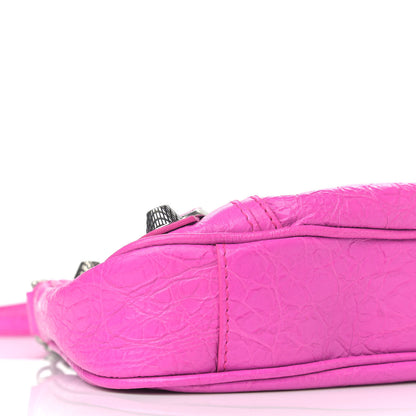 Balenciaga Agneau Arena Le Cagole Mini Purse With Chain Lipstick Pink 9 of 10