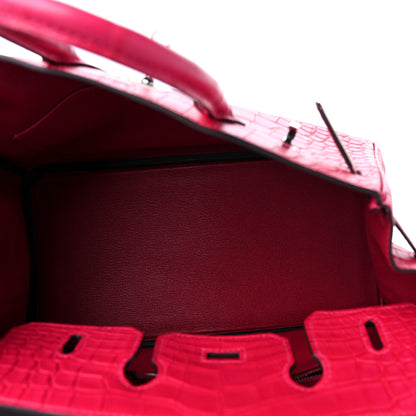 Hermes Matte Alligator Birkin 25 Framboise 5 of 10