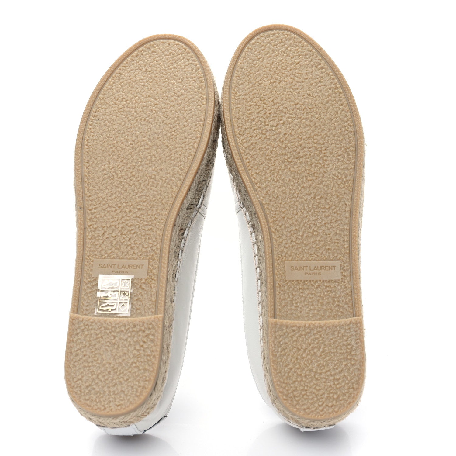 Saint Laurent Lambskin Monogram Espadrilles 38 Beige 5 of 10