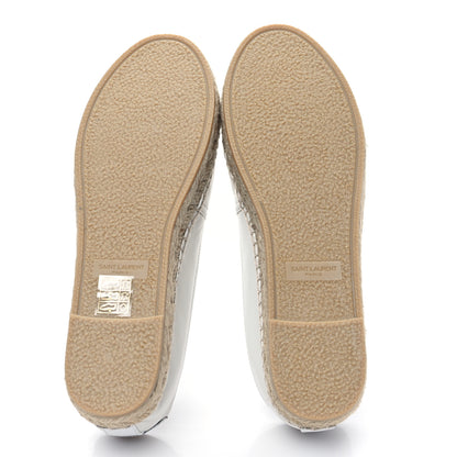 Saint Laurent Lambskin Monogram Espadrilles 38 Beige 5 of 10