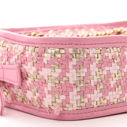 Chanel Metallic Lambskin Viscose Woven Camera Case Rose Beige 9 of 11