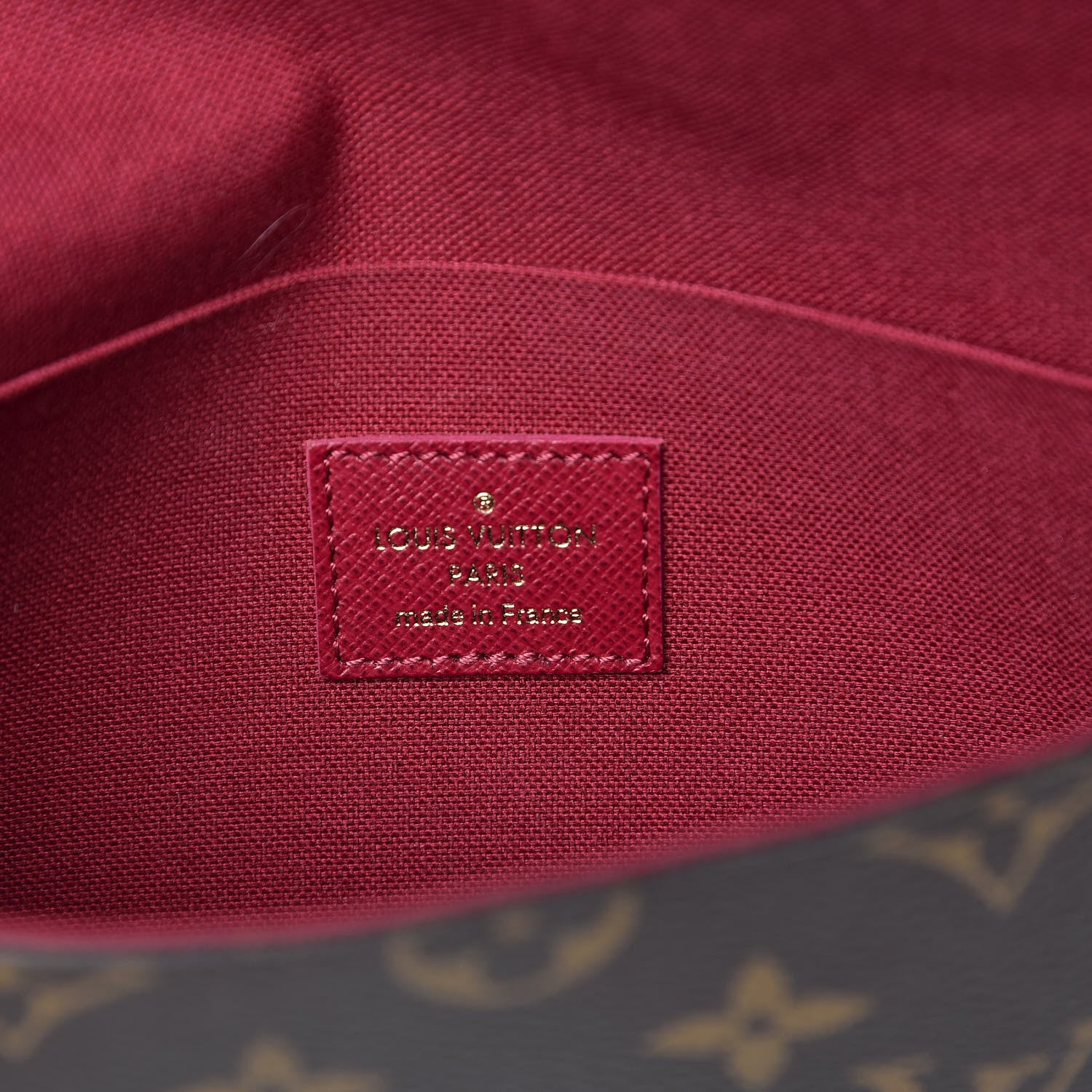 Louis Vuitton Monogram Pochette Felicie Chain Wallet Fuchsia 6 of 8