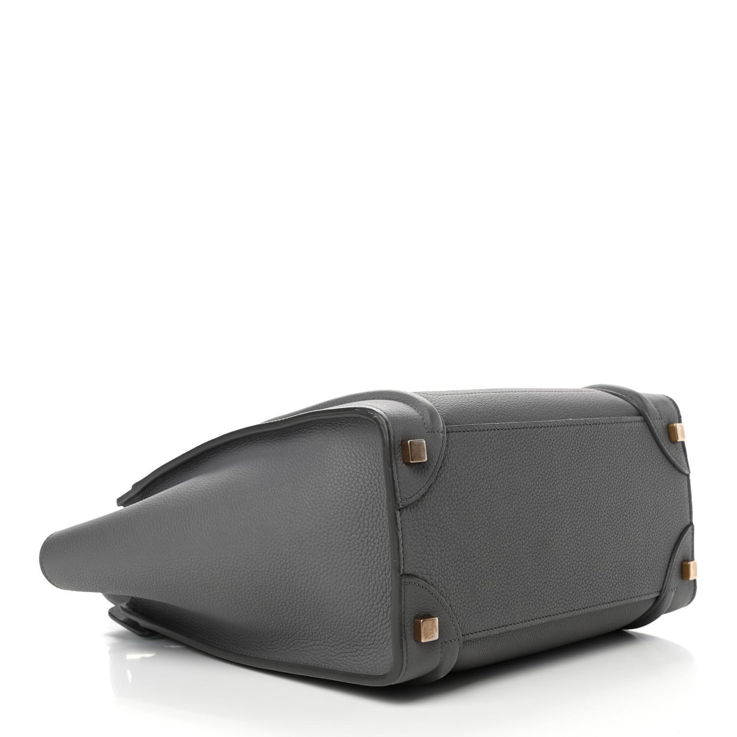 Drummed Calfskin Micro Luggage Kohl