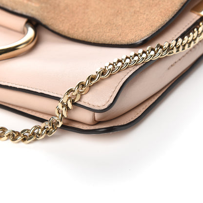 Chloe Suede Calfskin Small Faye Shoulder Bag Cement Pink 16 of 19