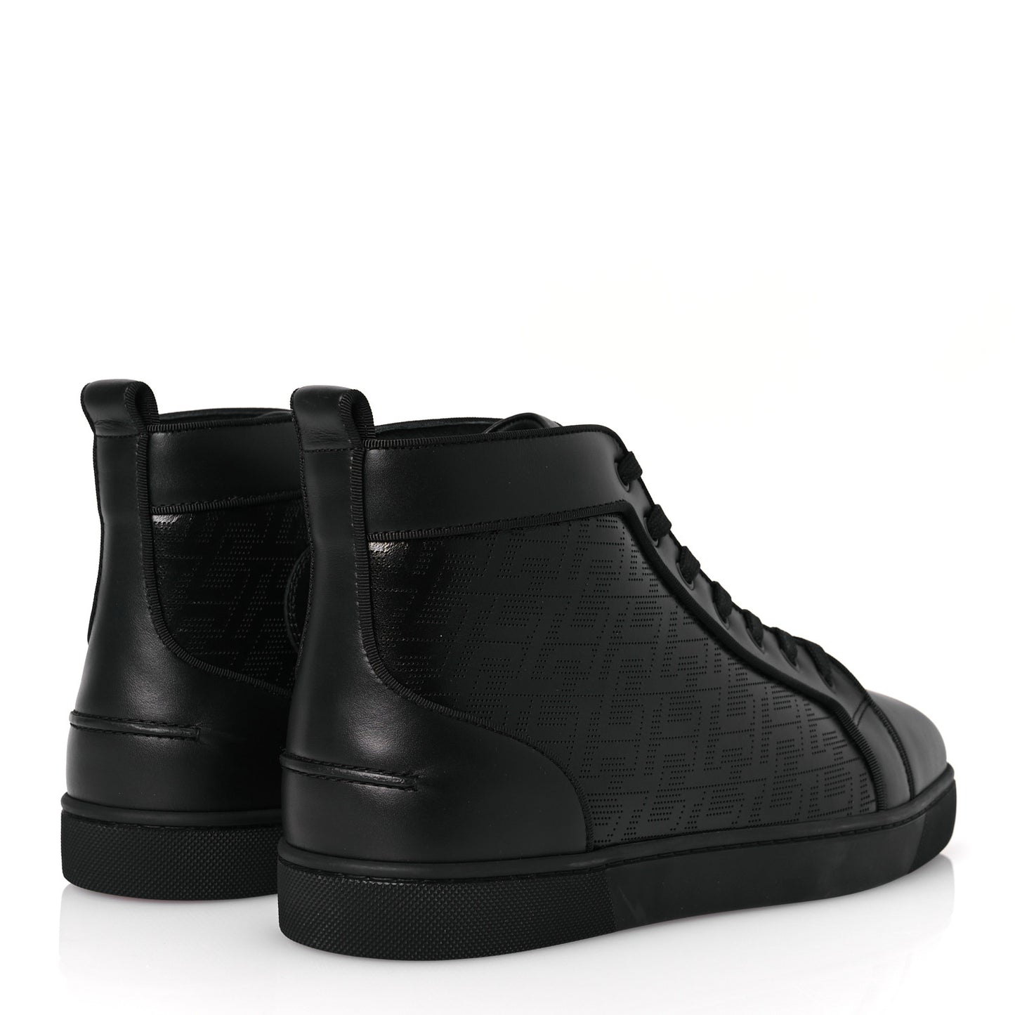 Calfskin Techno Perforated CL Mens Louis Orlato Flat Sneakers 43 Black