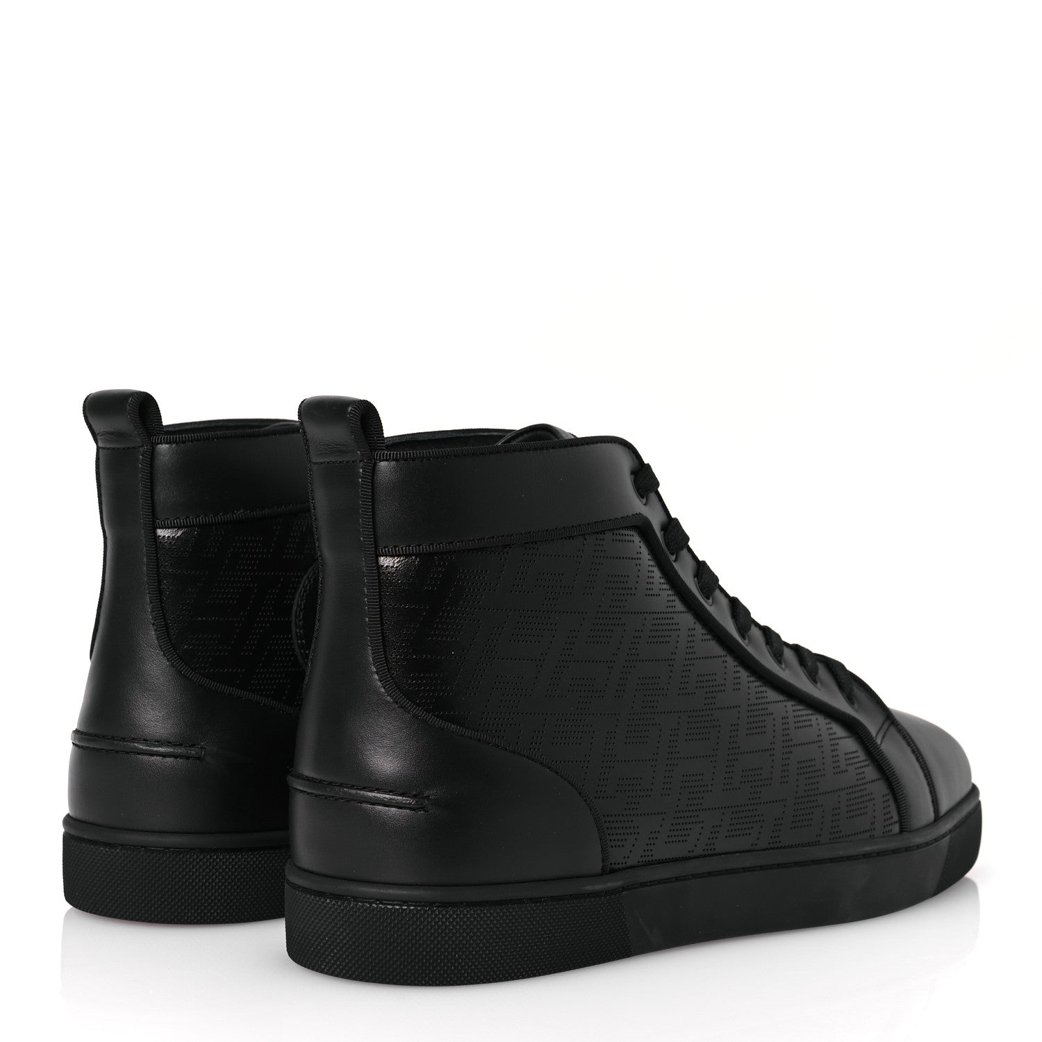 Christian Louboutin Calfskin Techno Perforated CL Mens Louis Orlato Flat Sneakers 43 Black 5 of 12