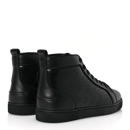 Christian Louboutin Calfskin Techno Perforated CL Mens Louis Orlato Flat Sneakers 43 Black 5 of 12
