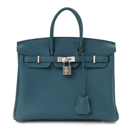 Hermes Togo Verso Birkin 25 Vert Bosphore Bleu Ocean 1 of 11