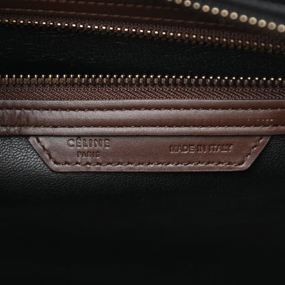 Celine Calfskin Bullhide Mini Luggage Tri-Color Bright Red 5 of 9