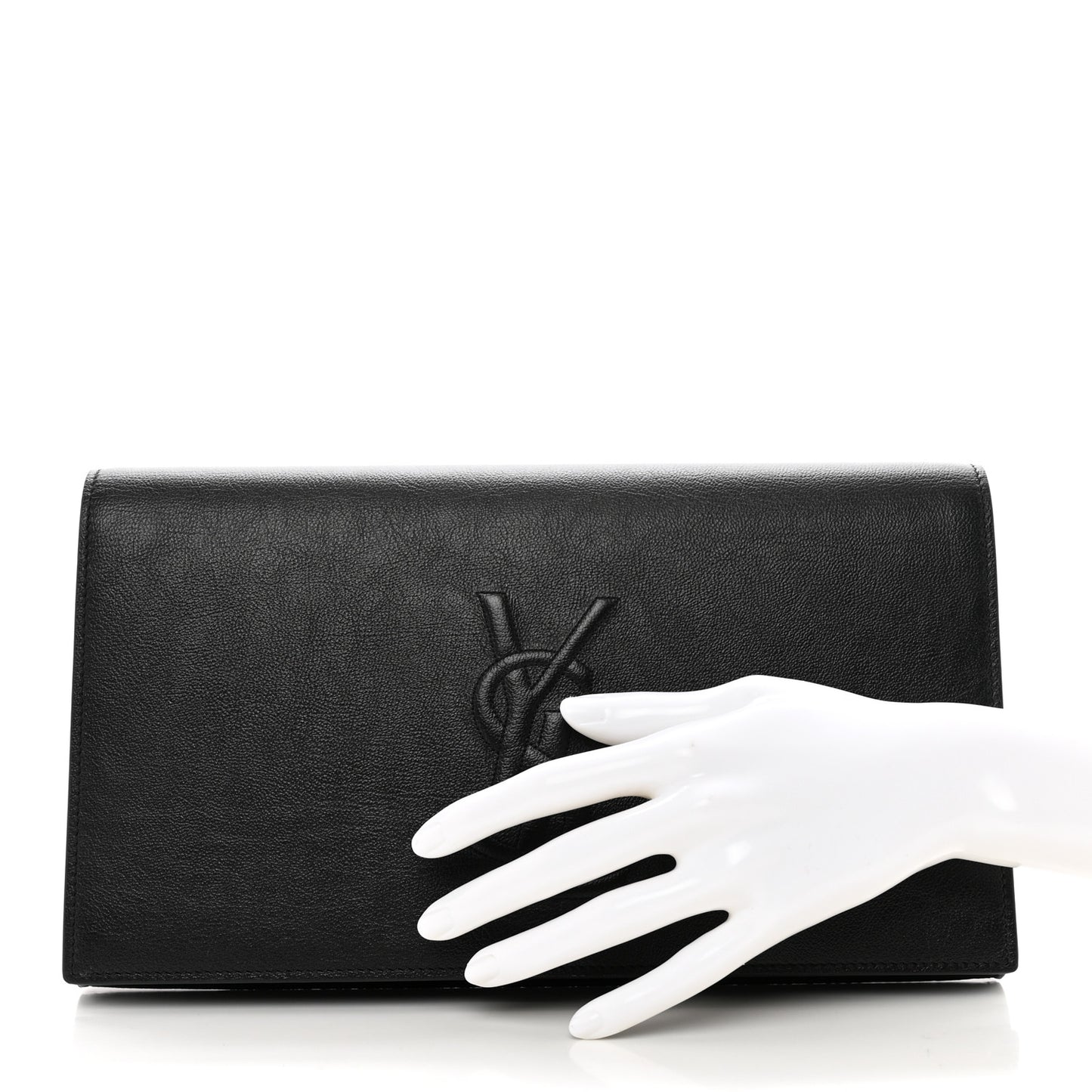 Calfskin Monogram Large Belle De Jour Clutch Black