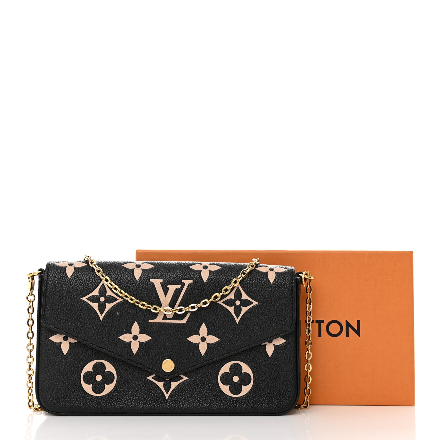 Empreinte Monogram Giant Felicie Pochette Black Beige