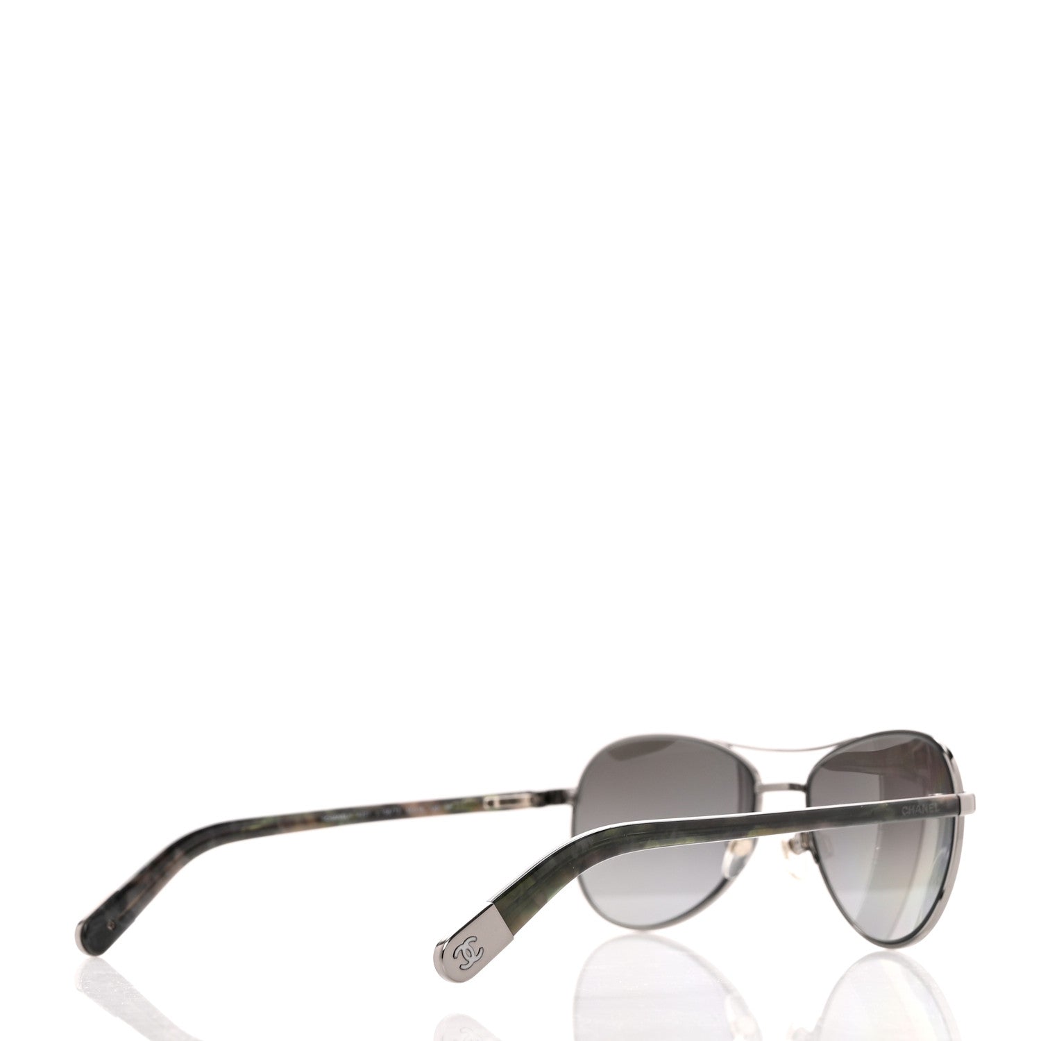 Chanel Metal Aviator CC Sunglasses 4201 Black 3 of 6