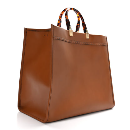 Fendi Vitello King Plexiglass Medium Fendi Sunshine Shopper Tote Cuoio 3 of 10