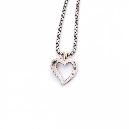 David Yurman Sterling Silver 14k Cable Heart Necklace 5 of 10