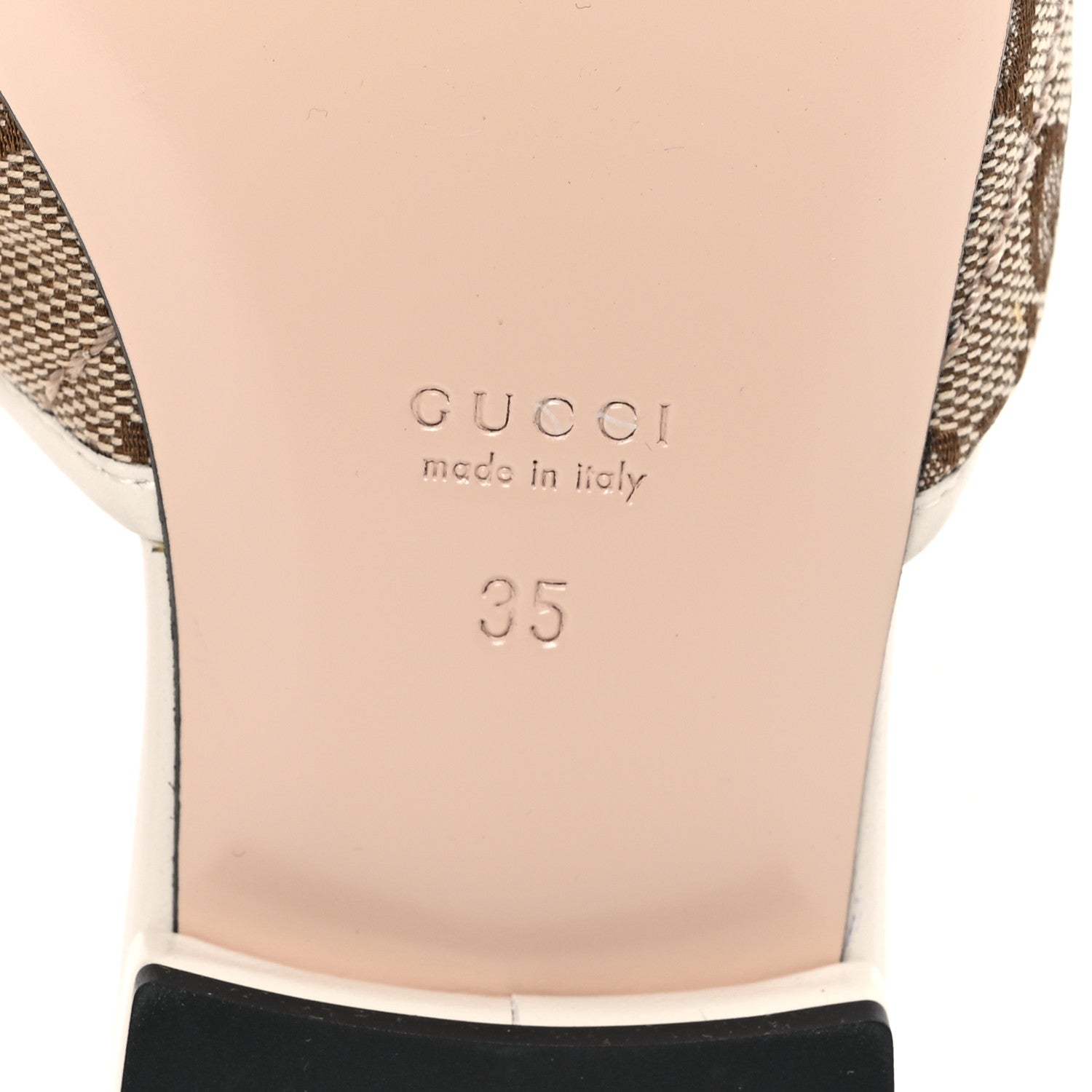 Gucci Monogram Matelasse Diagonal GG Marmont Flat Slide Sandals 35 Beige Ebony Mystic White 7 of 10