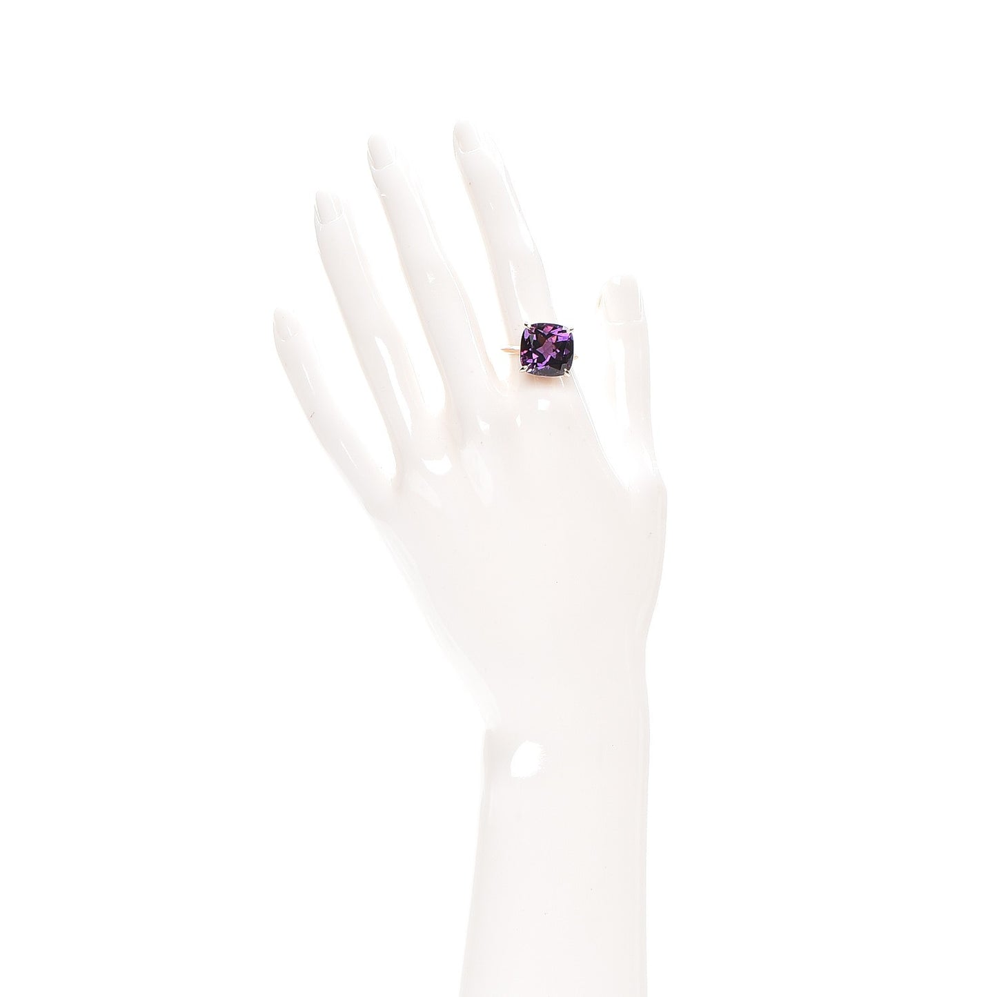 18K Rose Gold Amethyst Sparklers Cocktail Ring 7