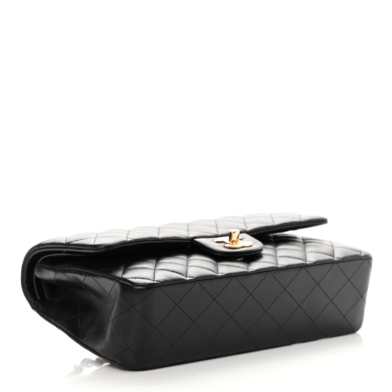 Chanel Lambskin Quilted Medium Double Flap Black 4 of 14