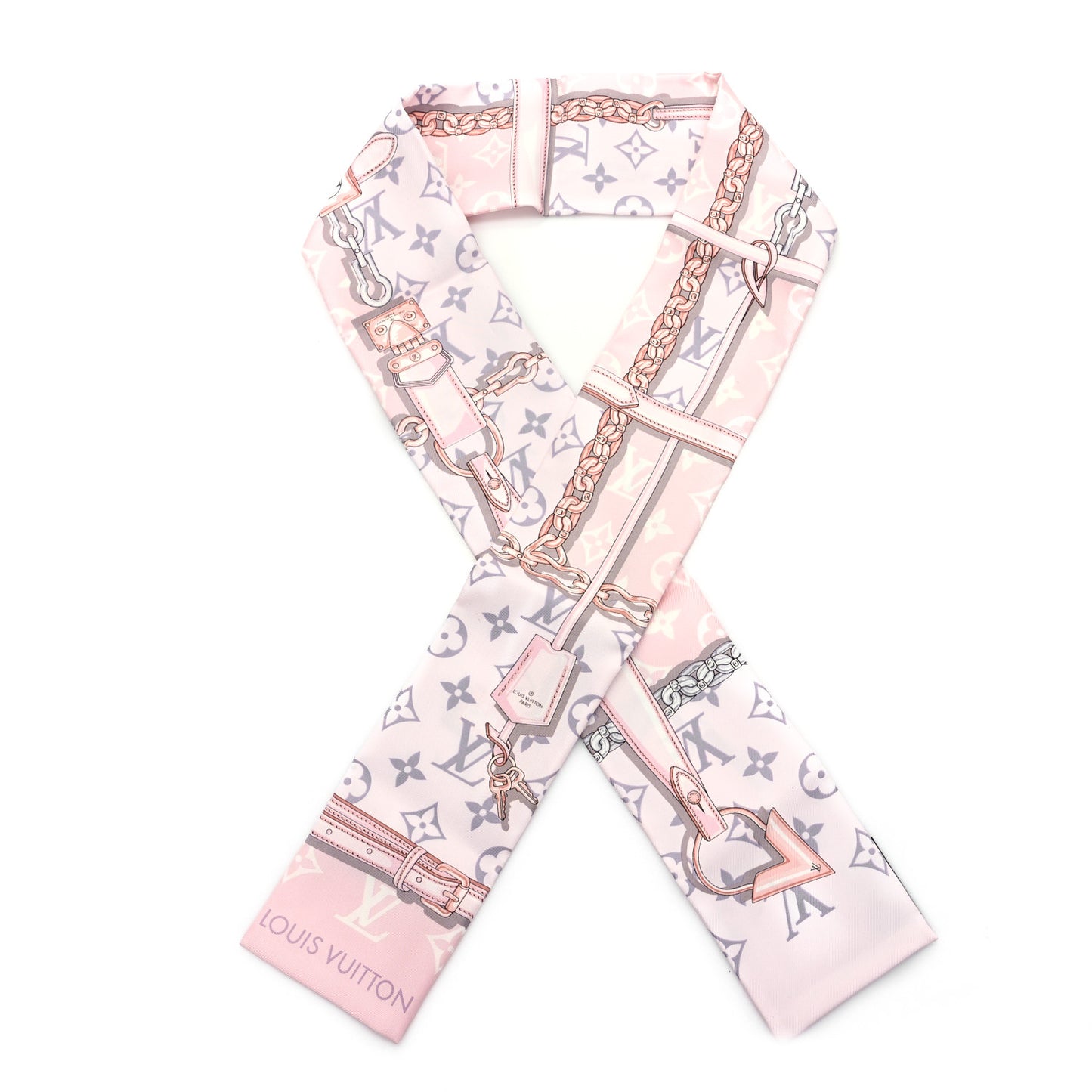 Silk Monogram Confidential Bandeau Light Pink