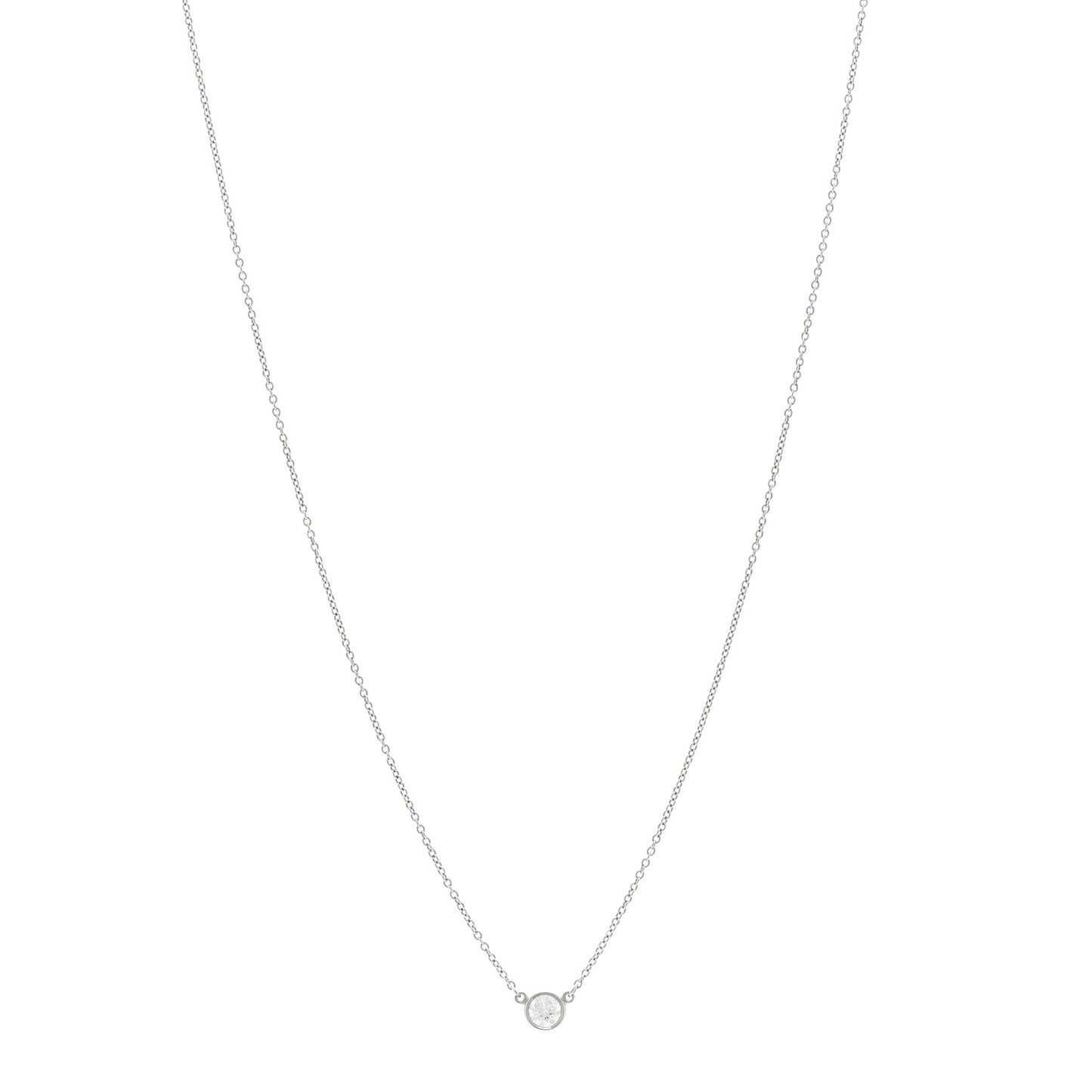 Platinum Diamond .23ct Elsa Peretti Diamonds by the Yard Pendant Necklace