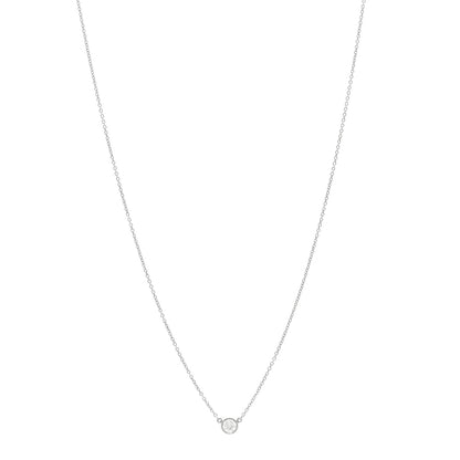 Tiffany Platinum Diamond .23ct Elsa Peretti Diamonds by the Yard Pendant Necklace 1 of 5