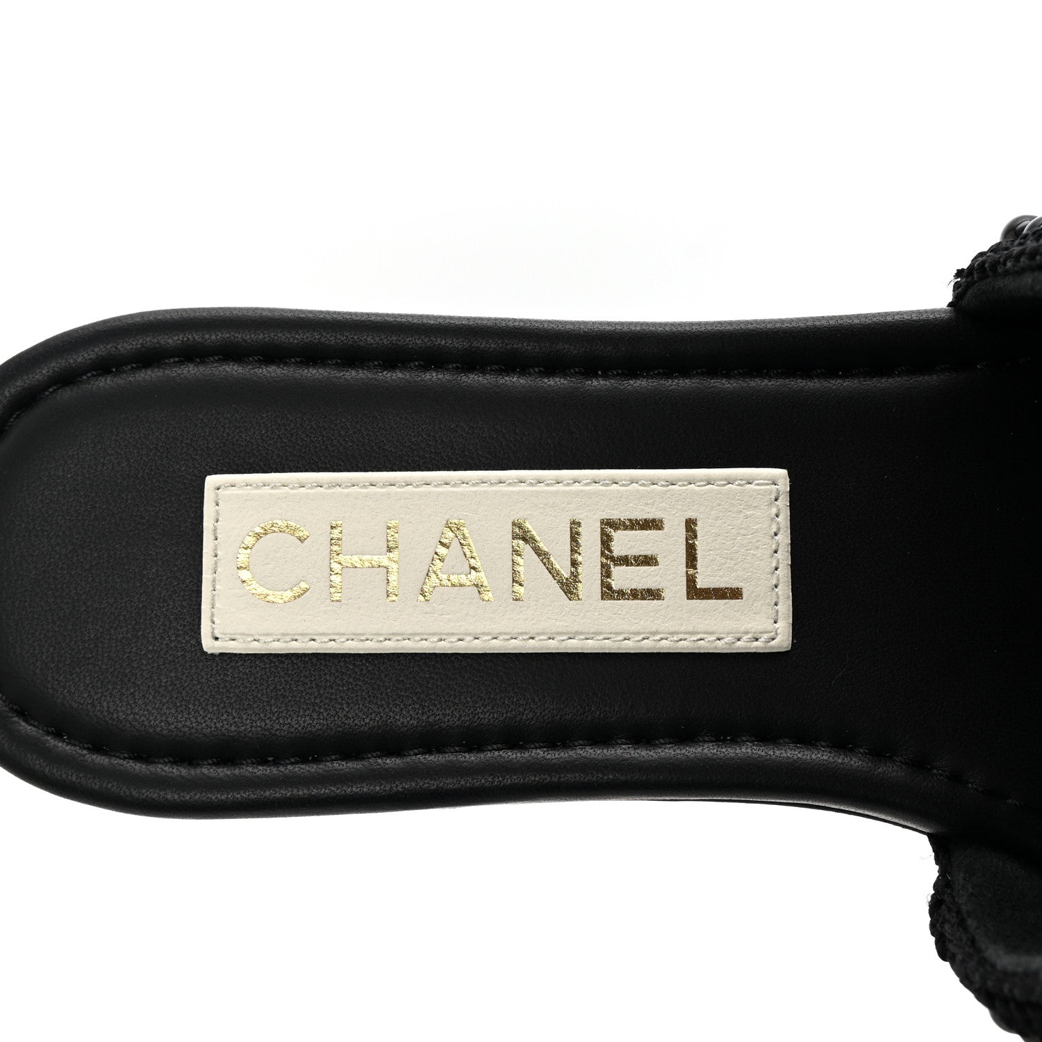 Chanel Pearl Crystal CC Mules Sandals 36 Black 8 of 10