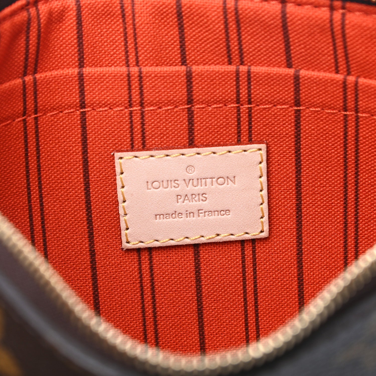 Louis Vuitton Monogram Neverfull MM GM Pochette Piment 5 of 7