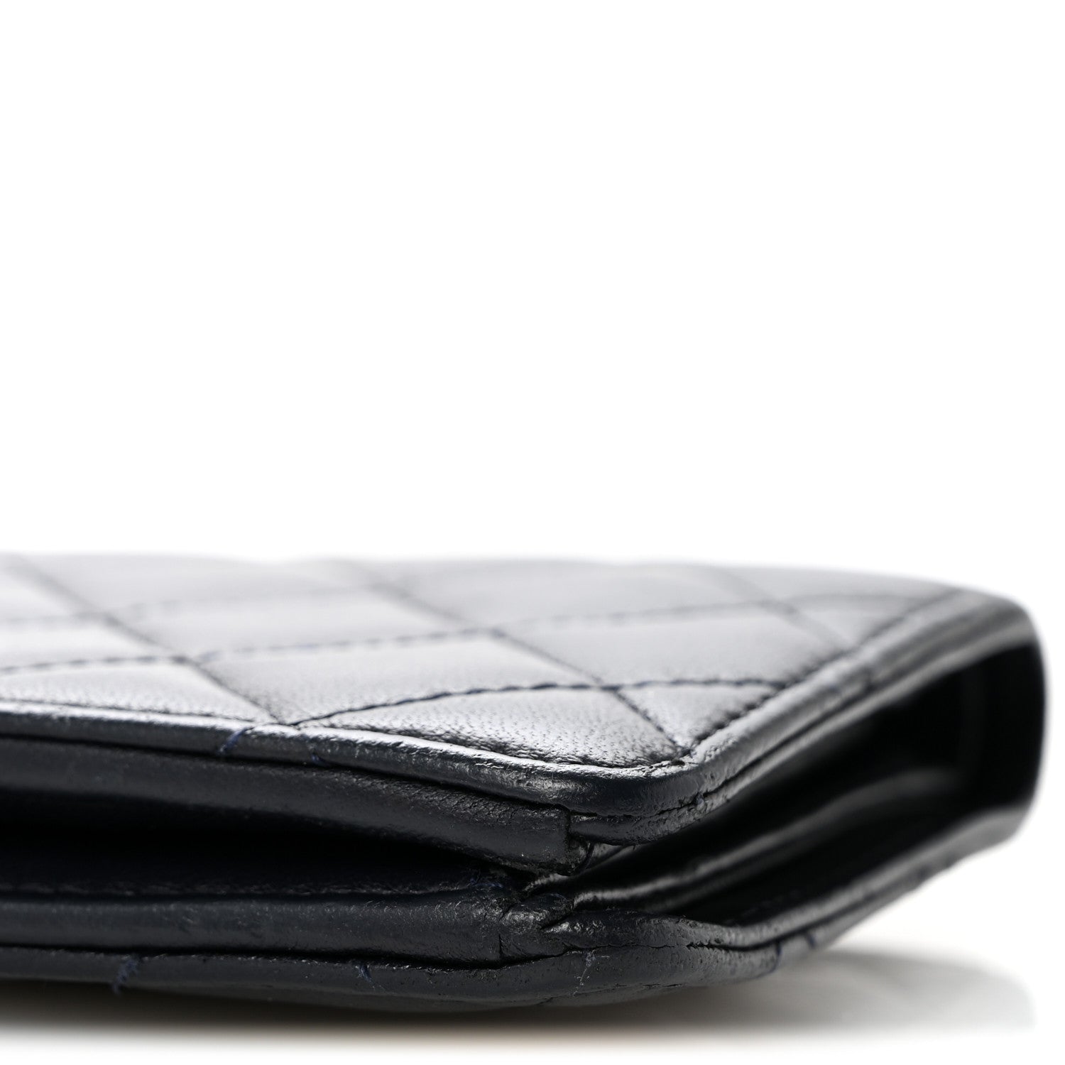 Chanel Lambskin Quilted Yen Wallet Blue 12 of 12
