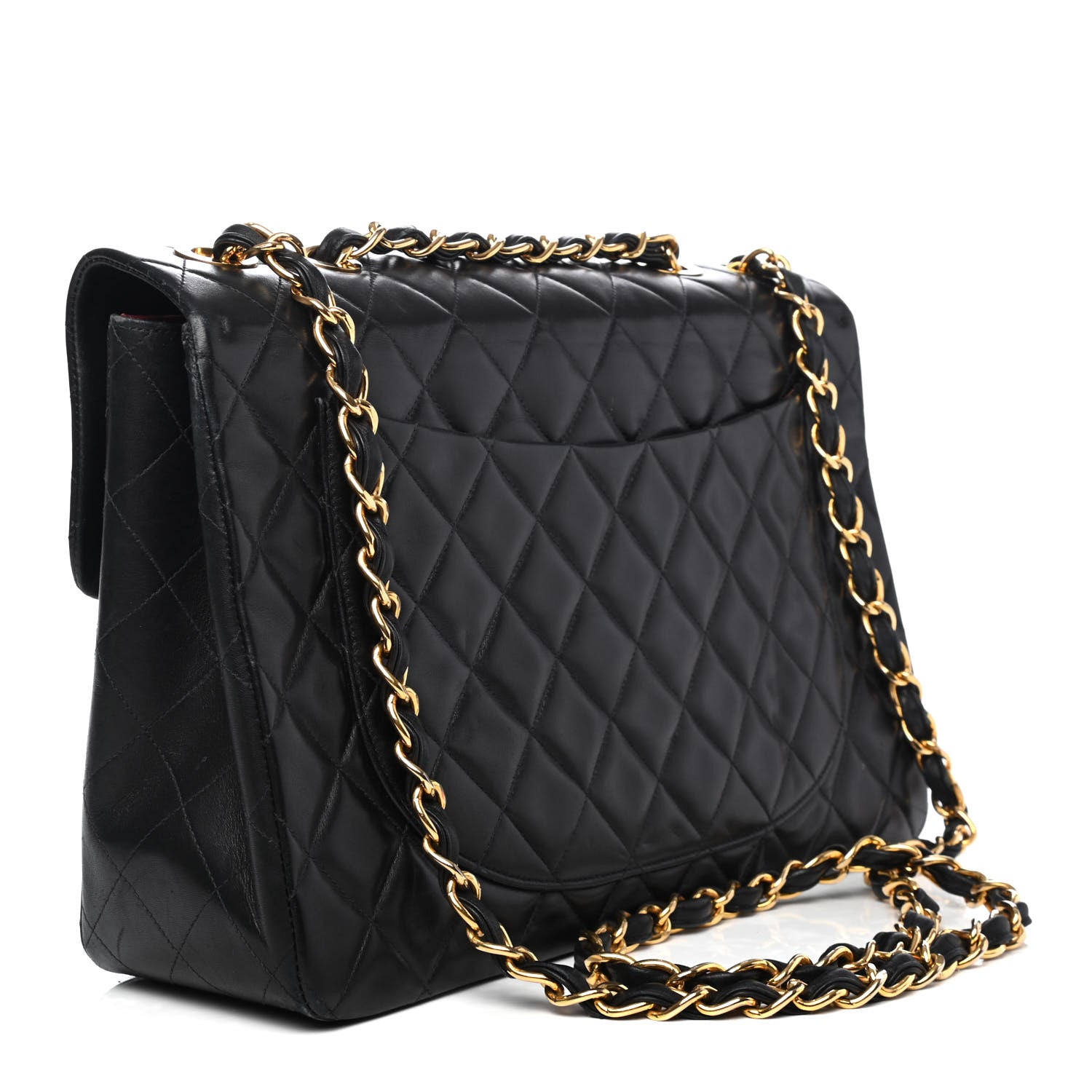 Chanel Lambskin Quilted XL Jumbo Single Flap Black 2 of 4