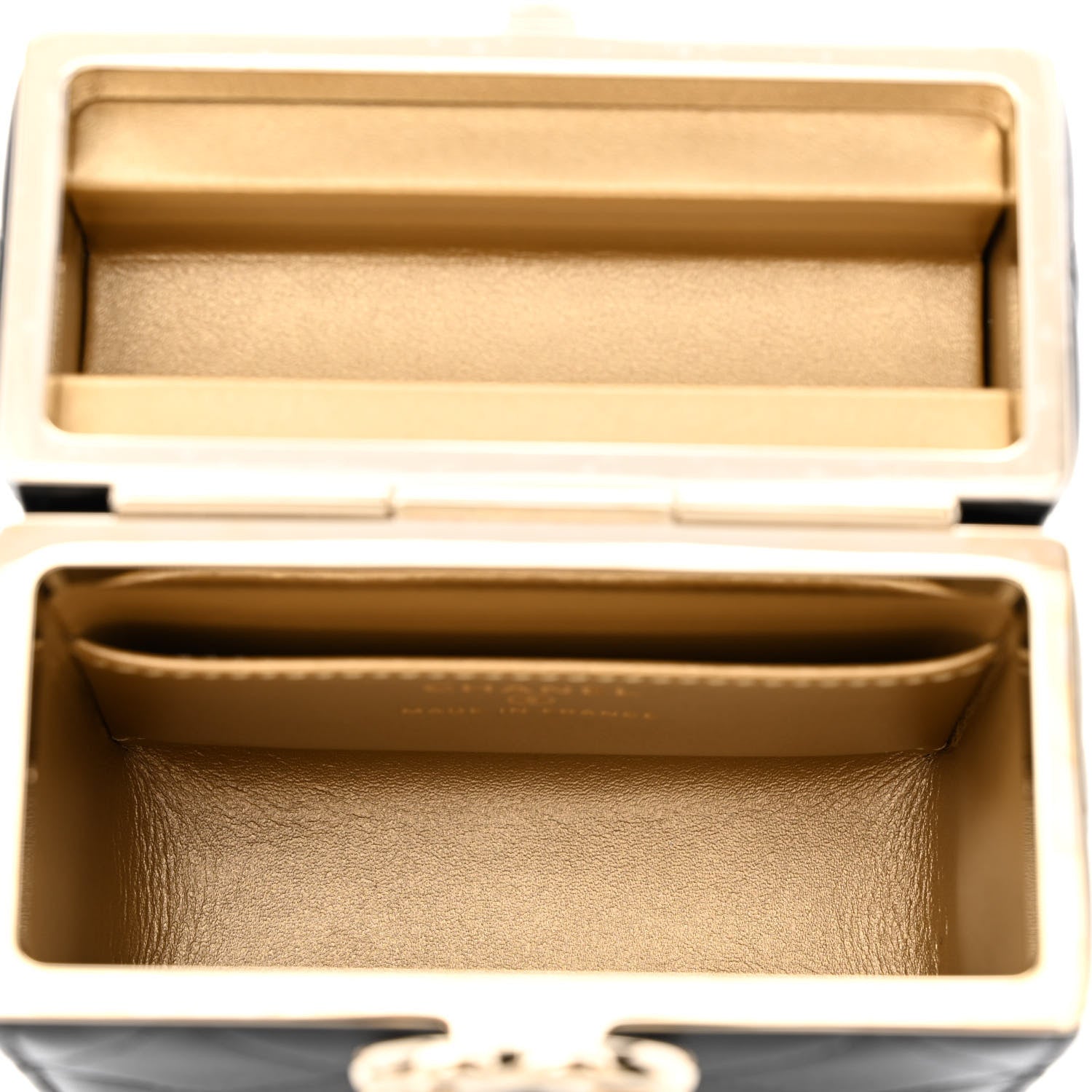 Chanel Lambskin Quilted Small Box With Chain Black 6 of 11