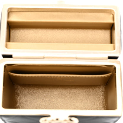 Chanel Lambskin Quilted Small Box With Chain Black 6 of 11