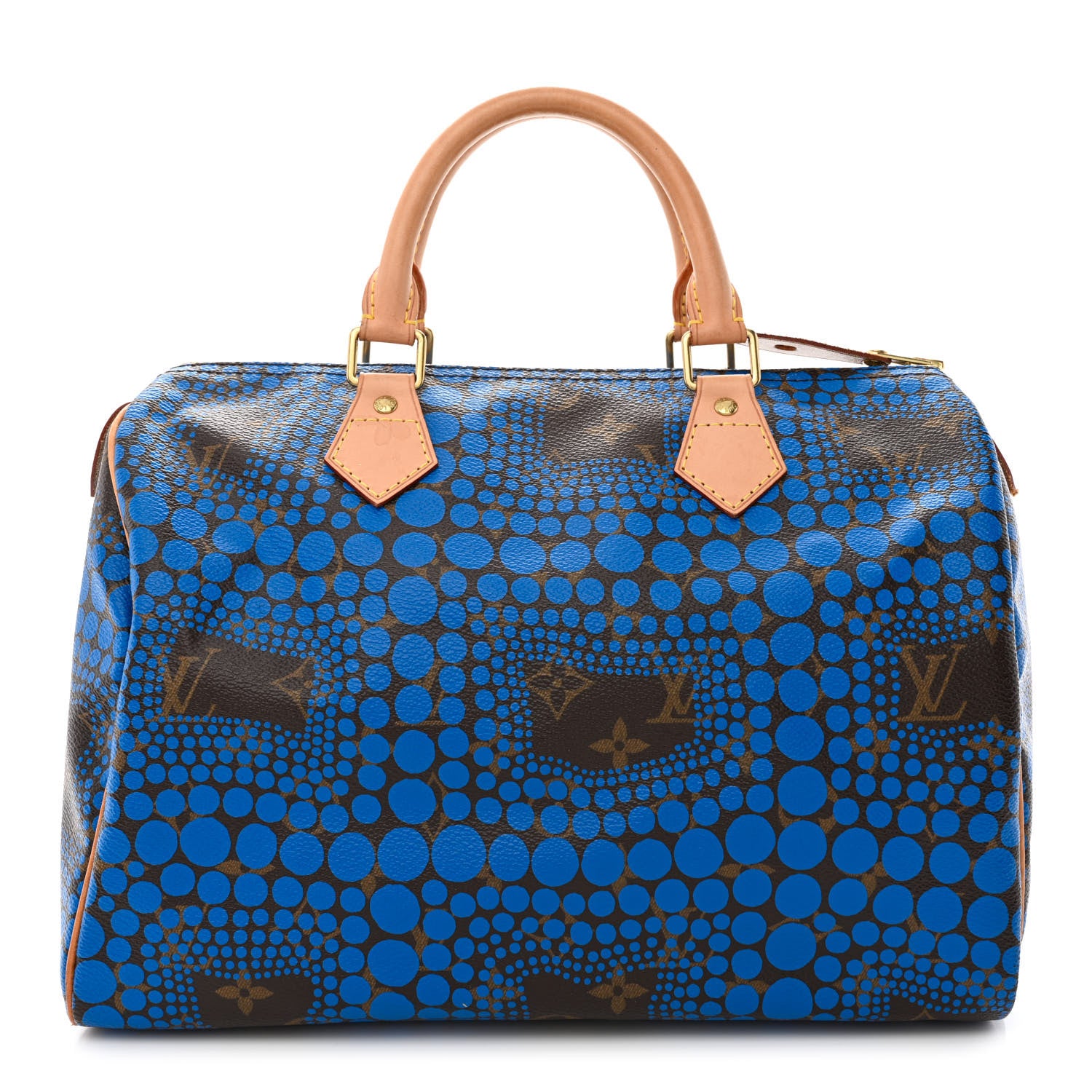 Louis Vuitton Monogram Kusama Town Speedy 30 Blue 1 of 11