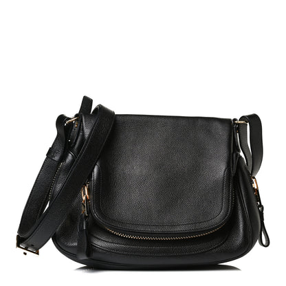Tom Ford Grained Calfskin Medium Jennifer Crossbody Bag Black 1 of 12