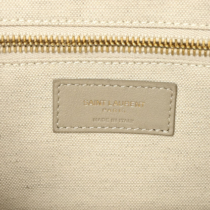 Saint Laurent Linen Calfskin Small Rive Gauche Tote Beige Sea Salt 6 of 8