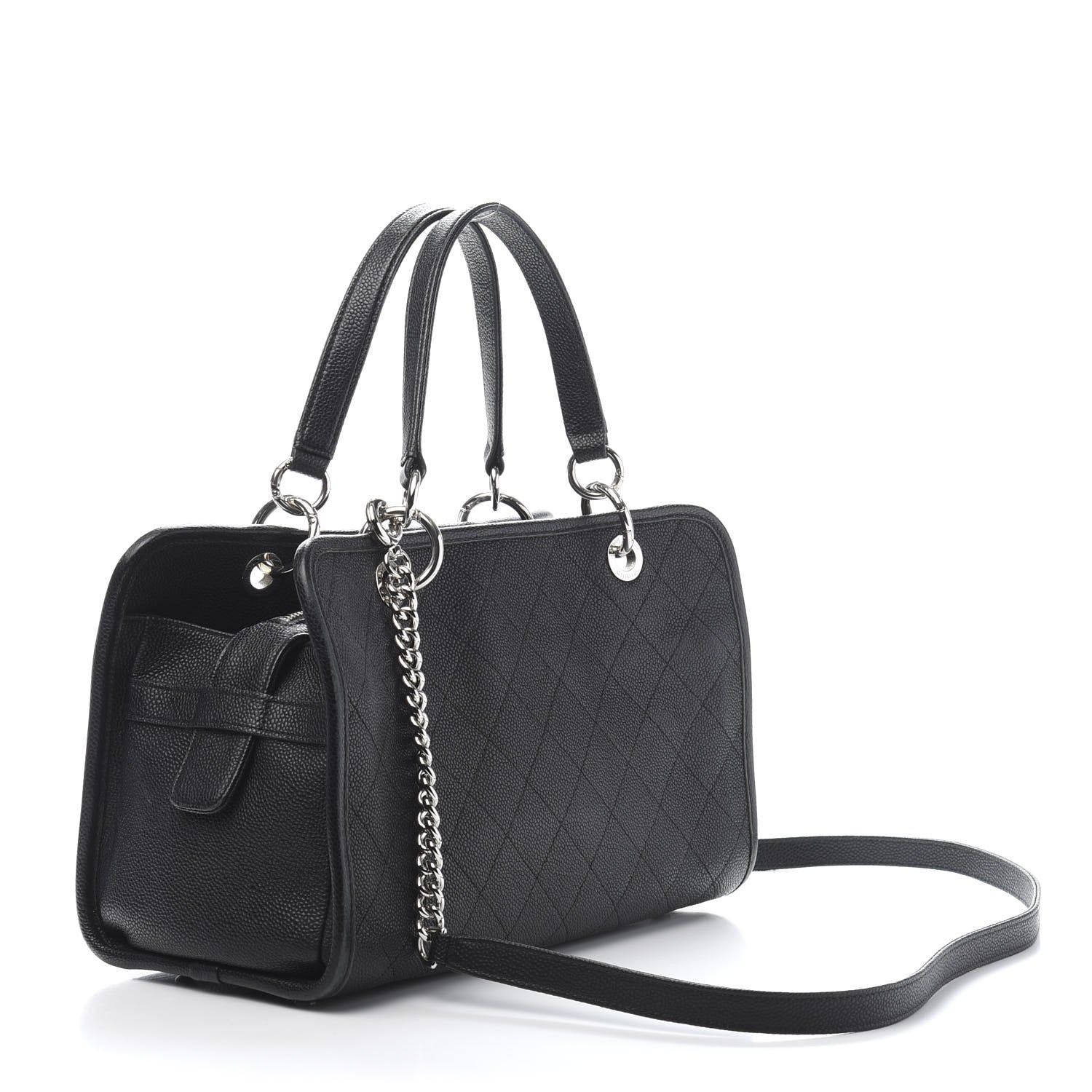 Chanel Caviar Stitched Shopping Tote Black 3 of 10