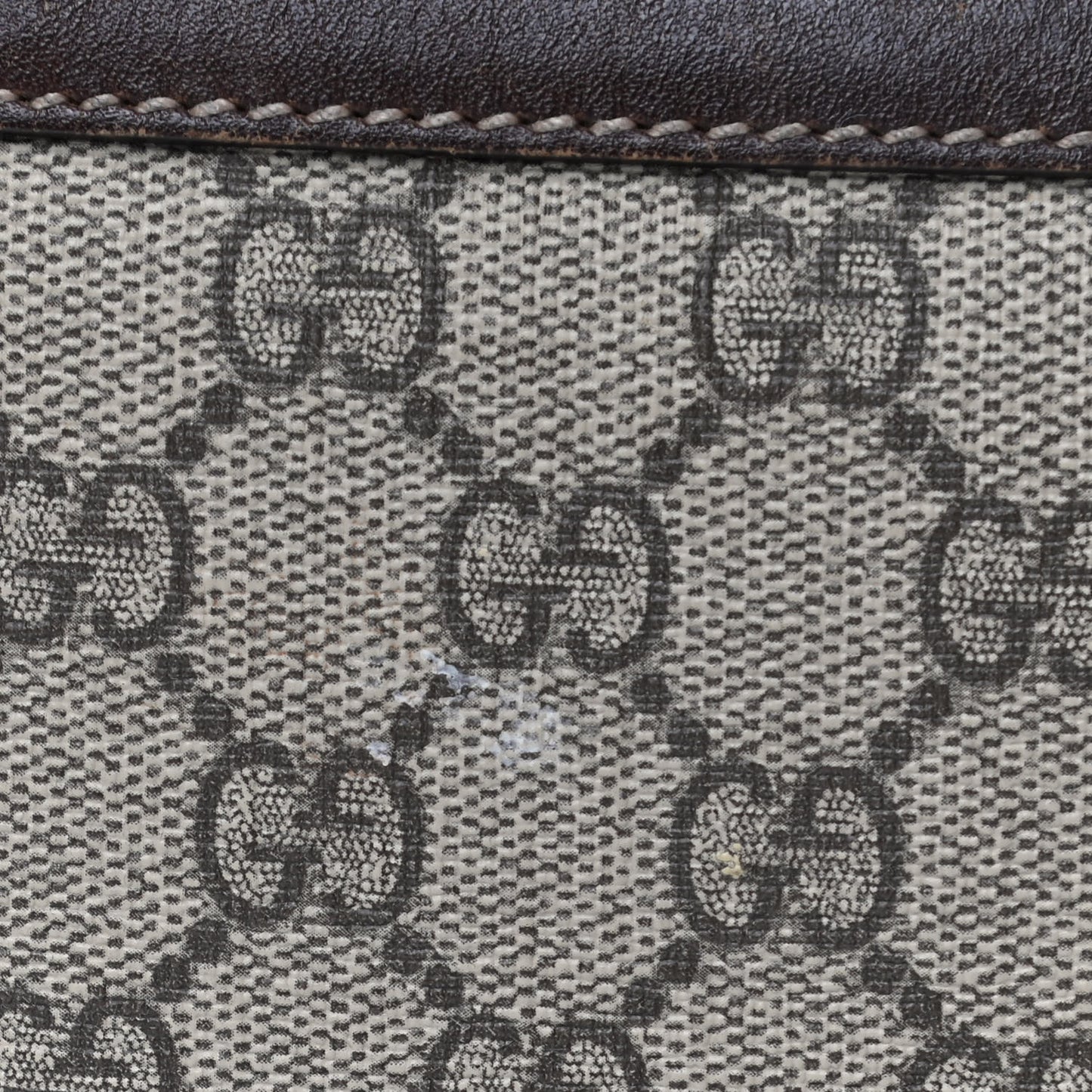 GG Supreme Monogram Belt Bag Dark Brown