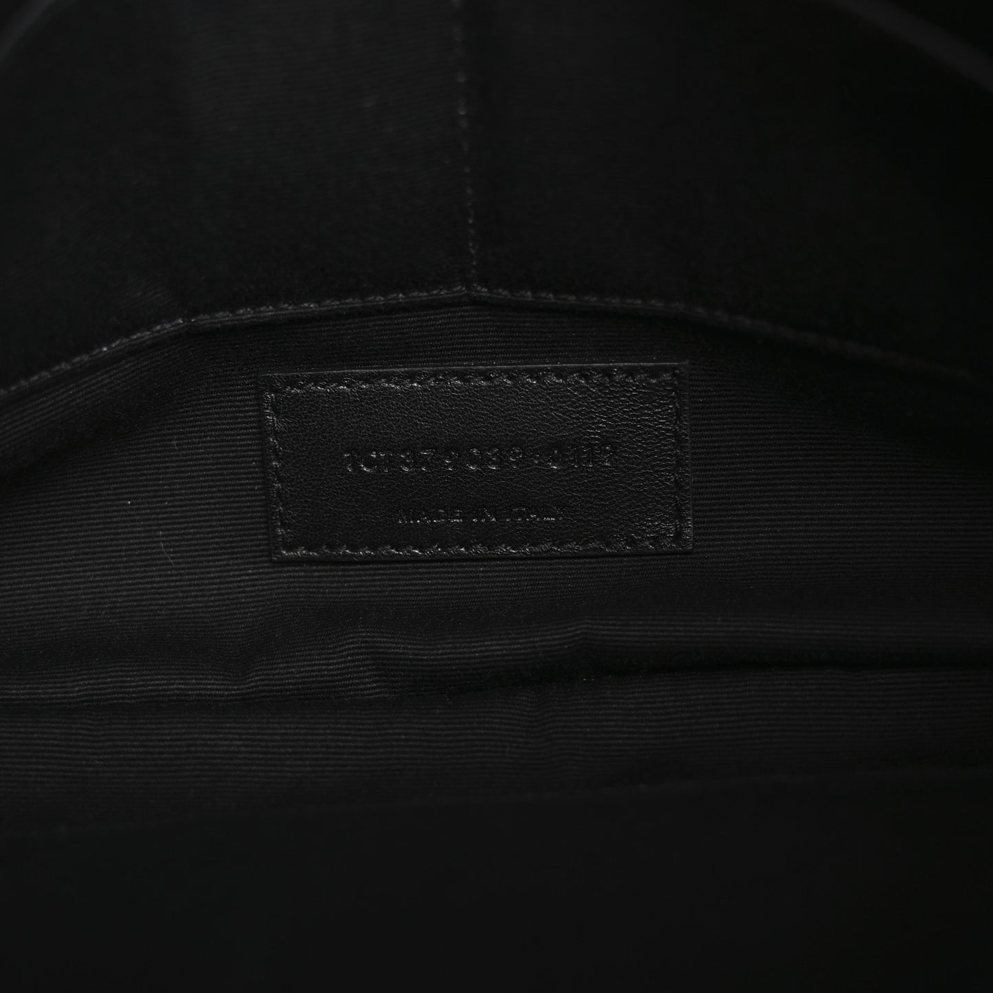 Calfskin Matelasse Chevron Monogram A5 Wristlet Black