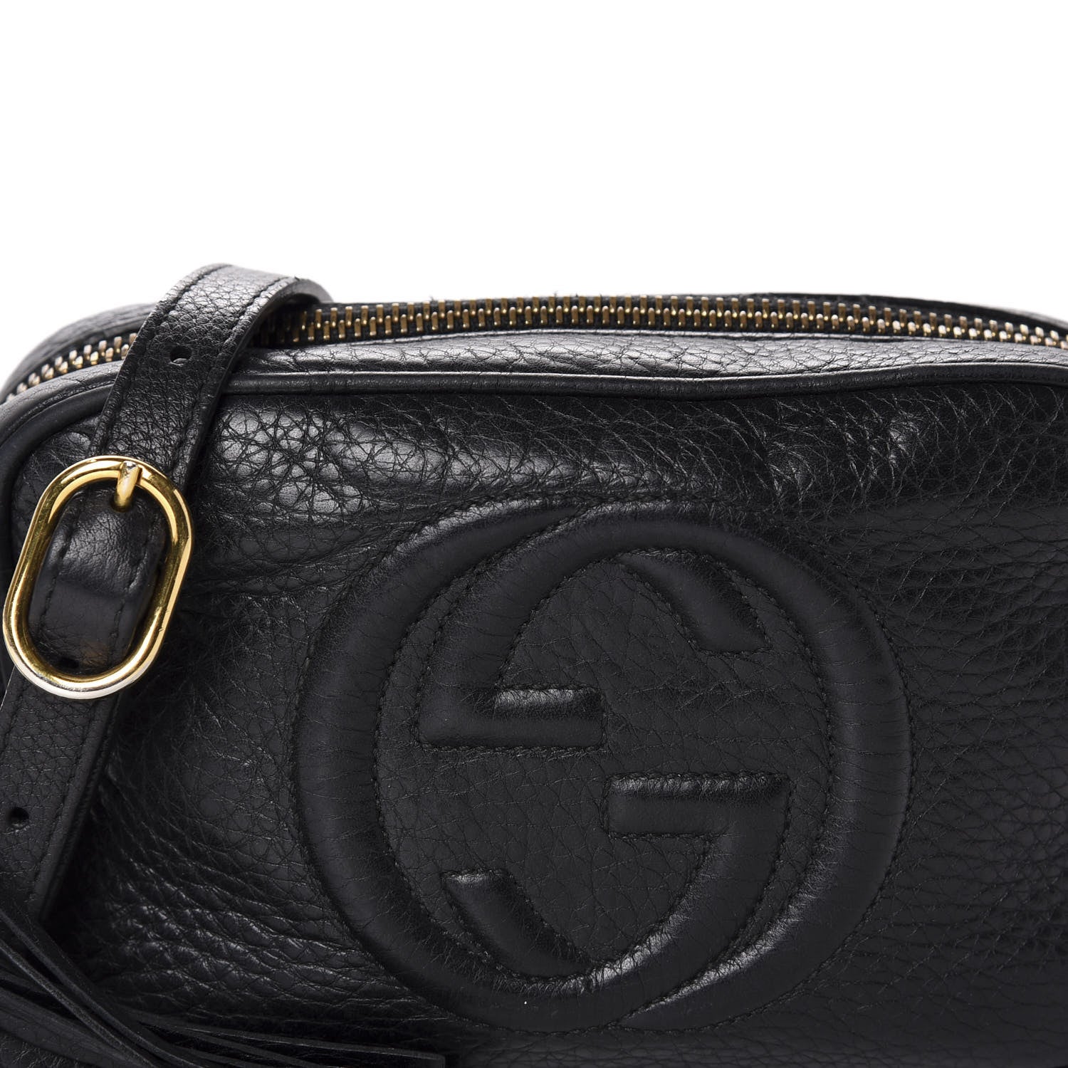 Gucci Pebbled Calfskin Mini Soho Disco Bag Black 12 of 12