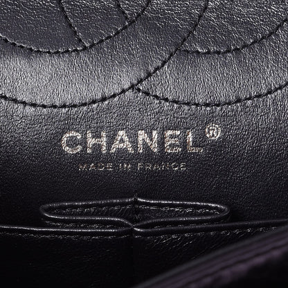 Chanel Metallic Calfskin Quilted 2.55 Reissue 226 Flap Dark Navy Blue 7 of 10