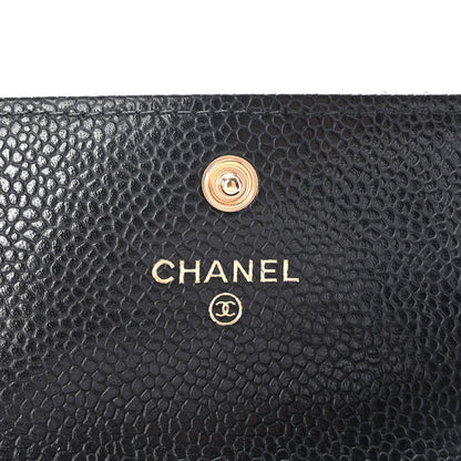 Chanel Caviar Quilted Flap Card Holder Black 6 of 9