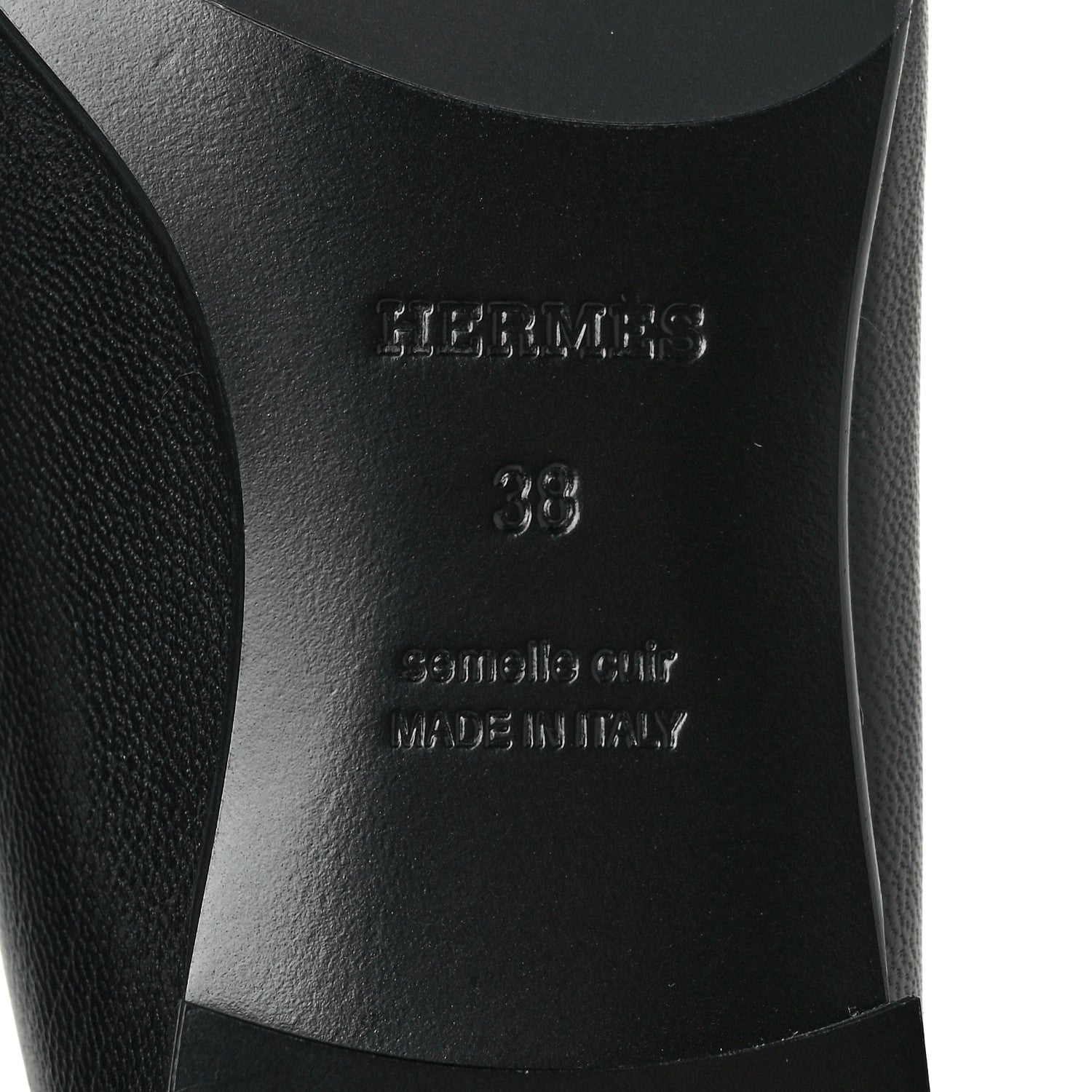 Hermes Goatskin Womens Paris Loafers 38 Black 6 of 9