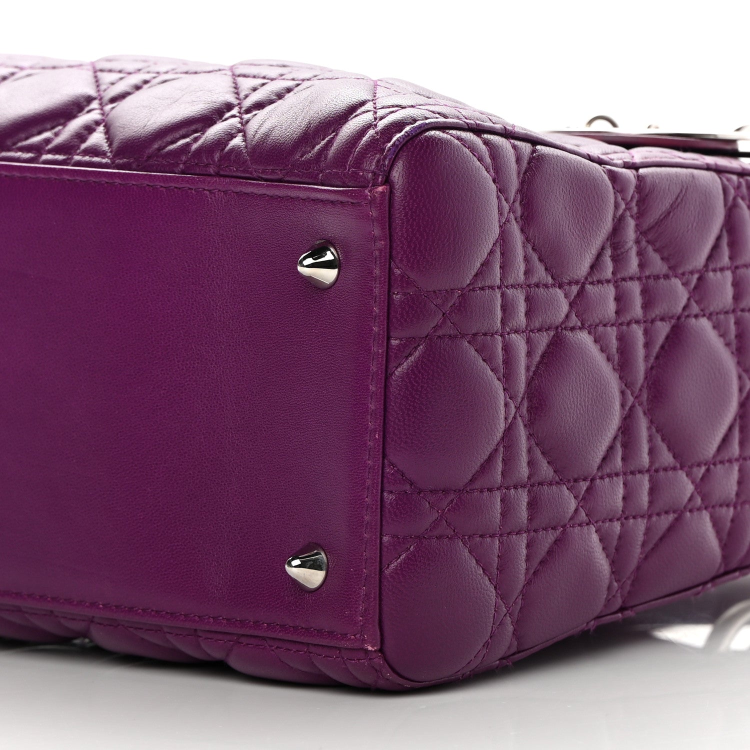 Christian Dior Lambskin Cannage Medium Lady Dior Purple 10 of 15
