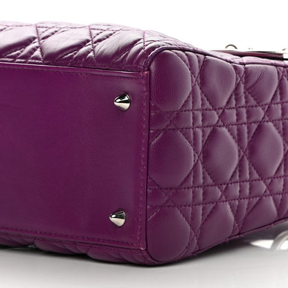 Christian Dior Lambskin Cannage Medium Lady Dior Purple 10 of 15