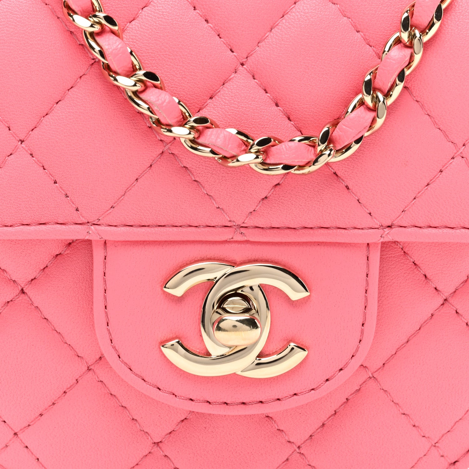 Chanel Lambskin Quilted CC In Love Heart Bag Pink 8 of 9