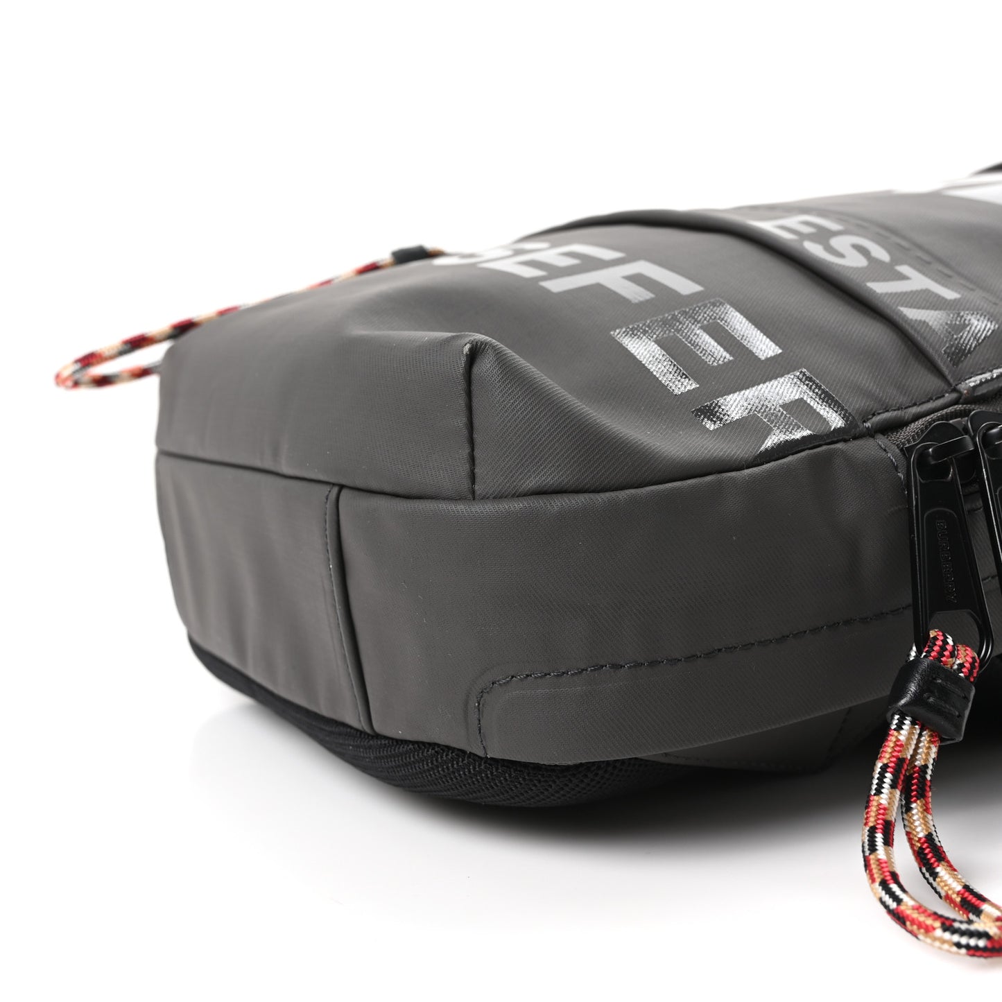 Coated Canvas Horseferry Blaze Sling Bag Grey