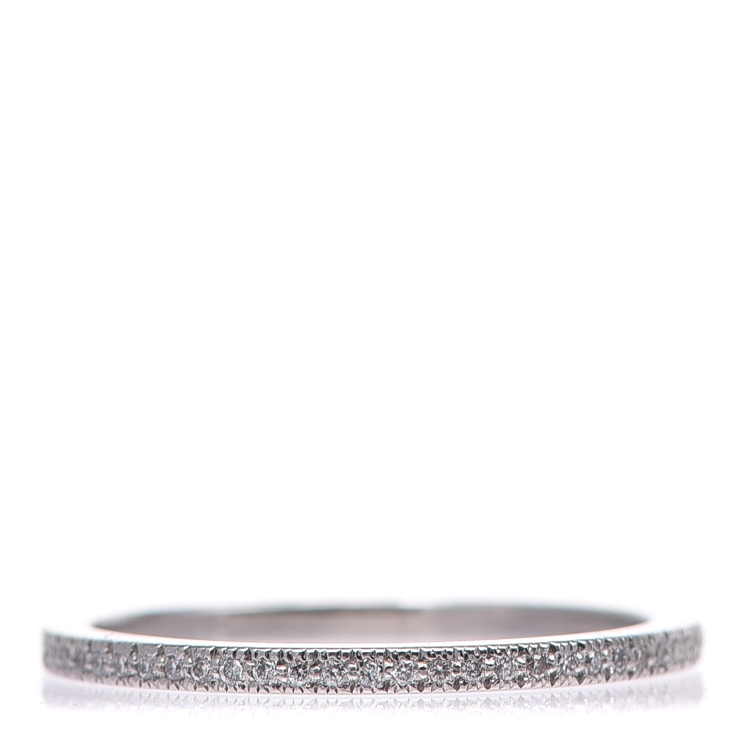 Tiffany Platinum Diamond Lucida Half Circle Wedding Band Ring 59.1 6 1 of 5
