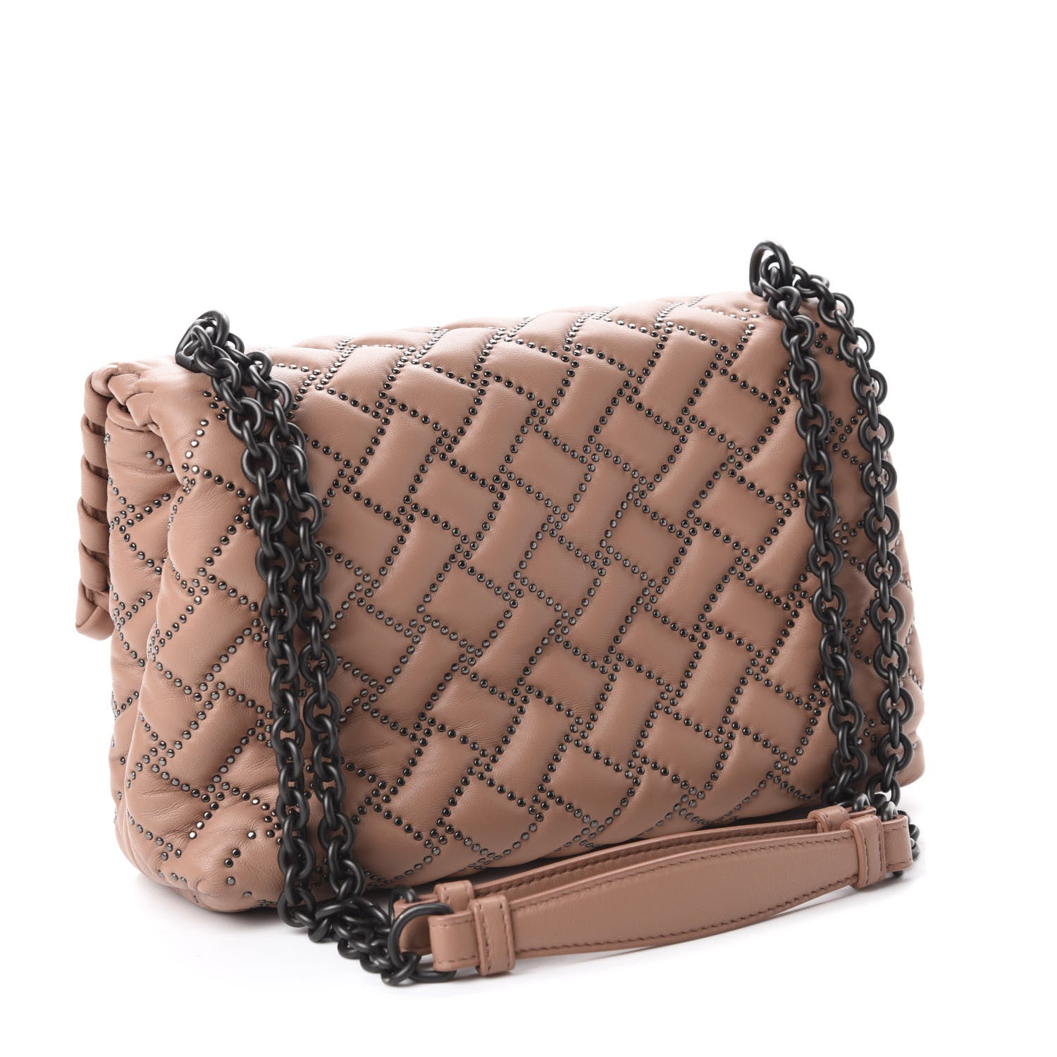 Bottega Veneta Nappa Intrecciato Microstuds Small Olimpia Shoulder Bag Dahlia 3 of 9