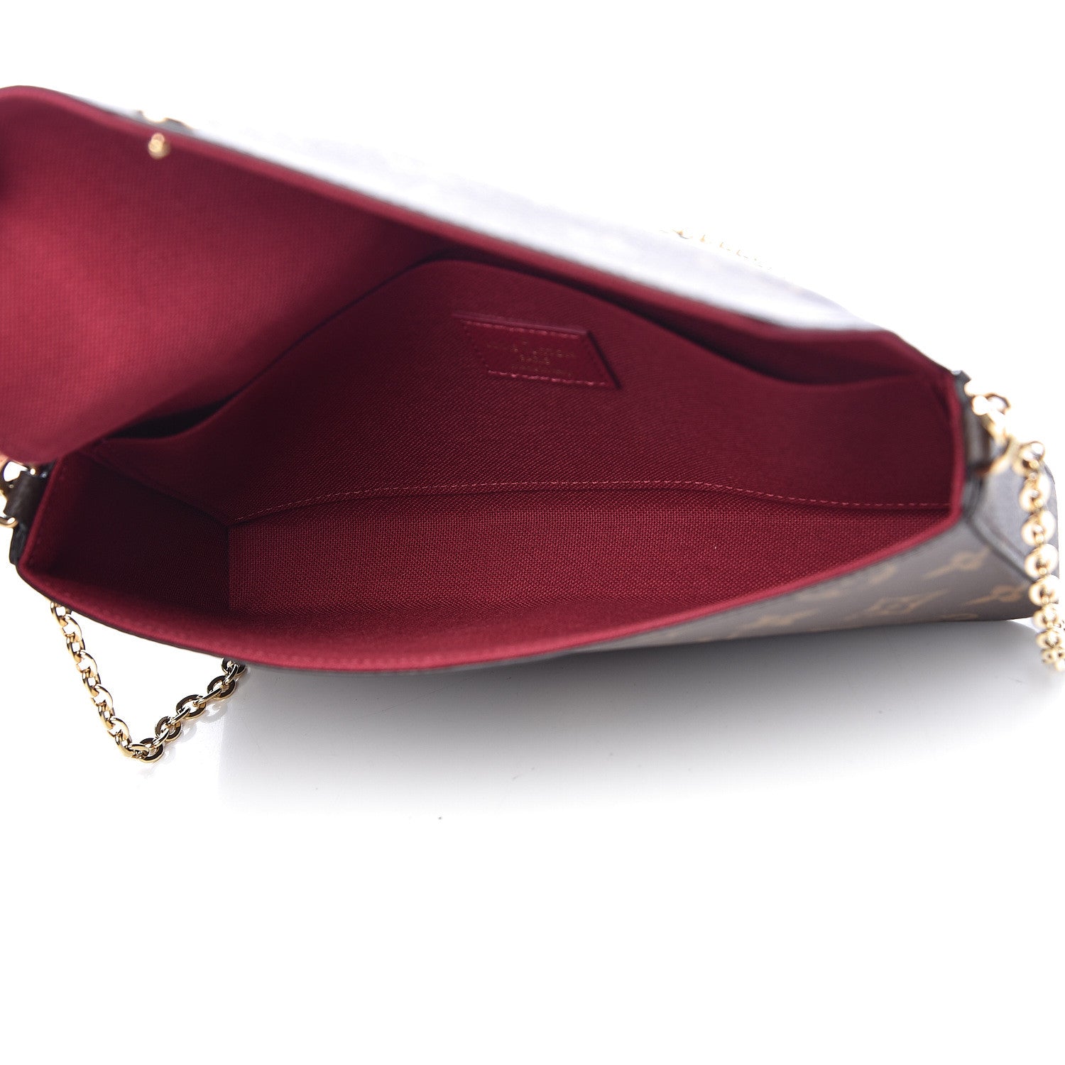 Louis Vuitton Monogram Pochette Felicie Chain Wallet Fuchsia 5 of 10