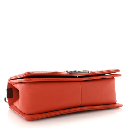 Chanel Caviar Stitched Medium Boy Flap Dark Orange 4 of 9