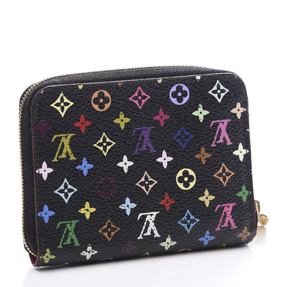 Louis Vuitton Monogram Multicolor Zippy Coin Purse Black Grenade 2 of 8